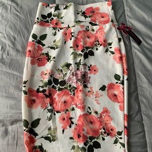 Floral Pencil Skirt